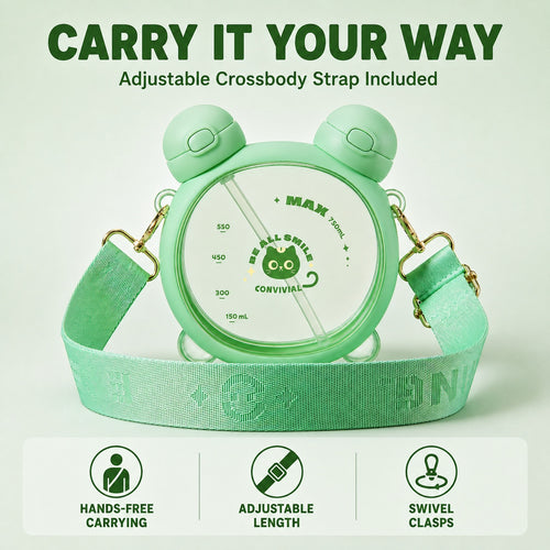 CMSH Carat Dual-Drink Crossbody Water Bottle – Matcha Green, 25 oz