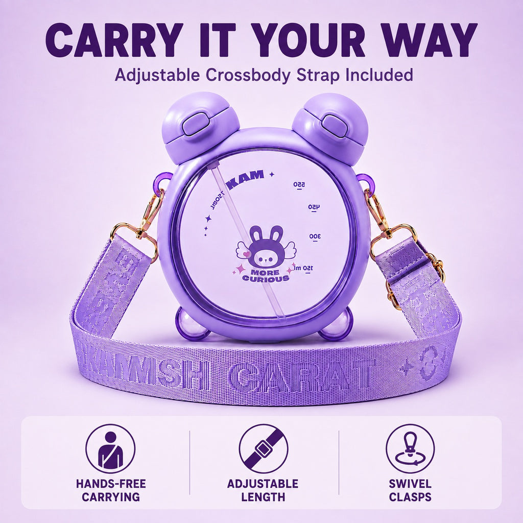 CMSH Carat Dual-Drink Crossbody Water Bottle – Lavender Purple, 25 oz